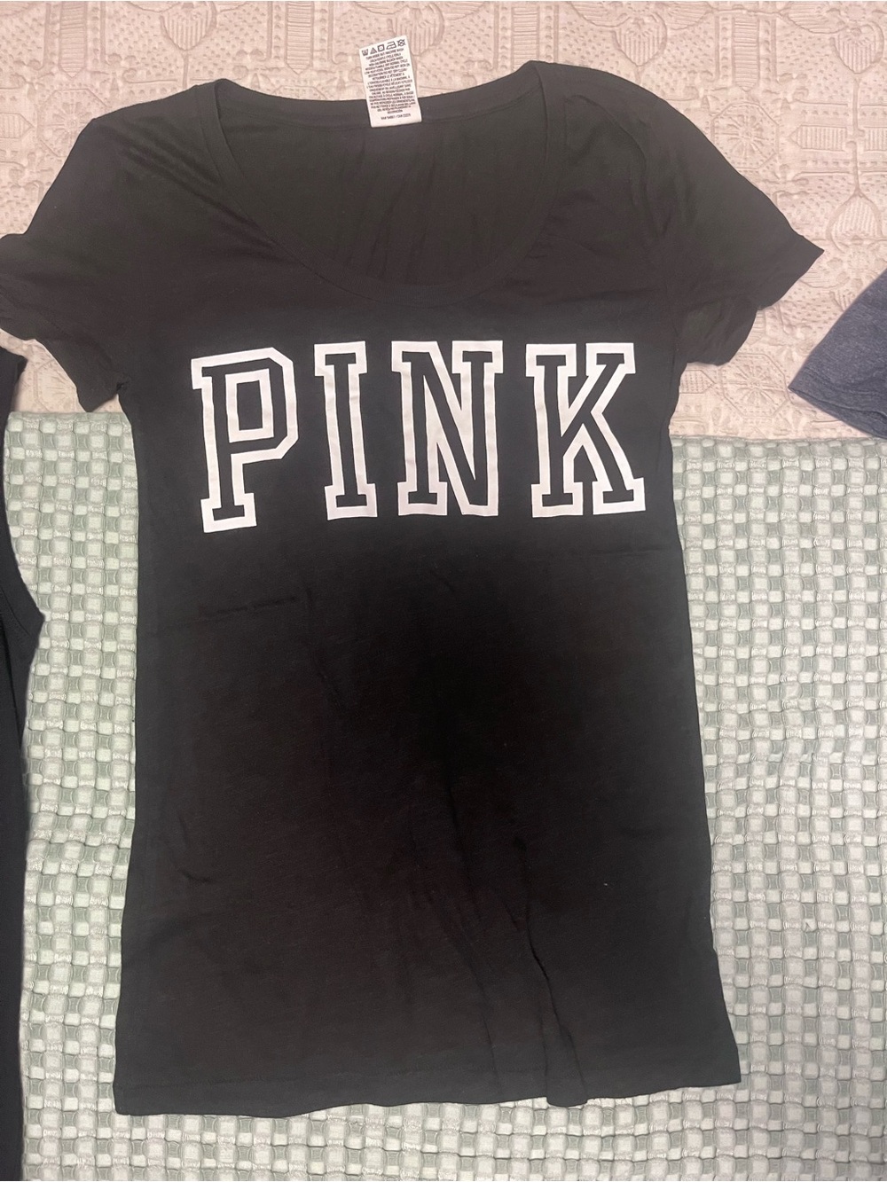 Victoria's Secret PINK Black Logo Tee
